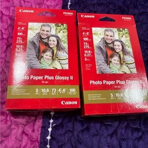 New Cannon photo paper plus glossy II 4x6 100 sheets